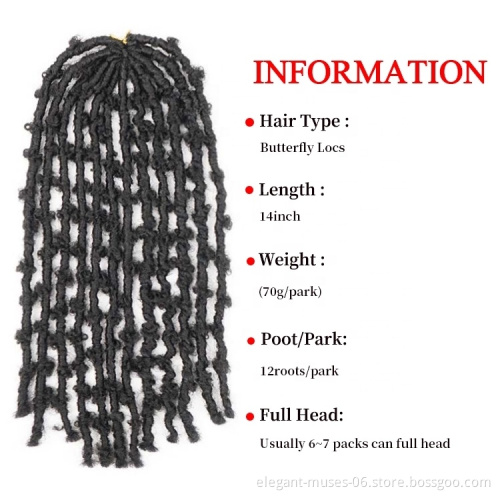 Distressed Locs Fluffy Butterfly Nu Loc Samples Free Crochet Braids Hair Private Label Butterfly Faux Locs Hair